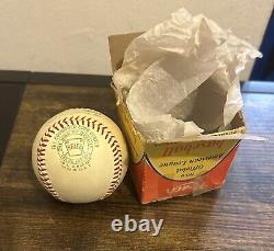 Rare 1960s Joe Cronin Reach Official American League Baseball with Box