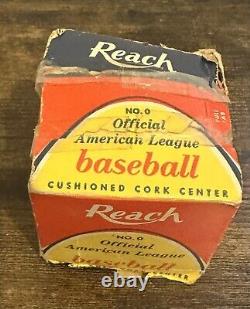 Rare 1960s Joe Cronin Reach Official American League Baseball with Box