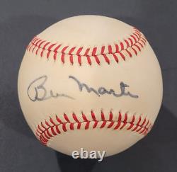Rare BILLY MARTIN Signed Official American League Baseball-NEW YORK YANKEES-PSA