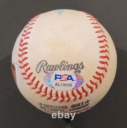 Rare HANK AARON Signed HAND PAINTED Official National League Baseball-BRAVES-PSA