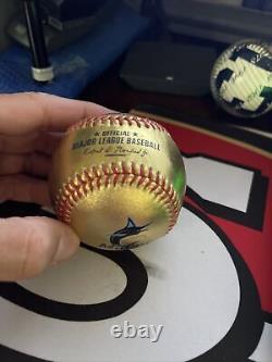 Rare official major league baseball Gold Miami Marlins Ball Mark Mindich