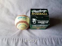 Rawlings Official American League Gene A. Budig, Pres, Baseballs Unsigned