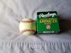 Rawlings Official American League Gene A. Budig, Pres, Baseballs Unsigned