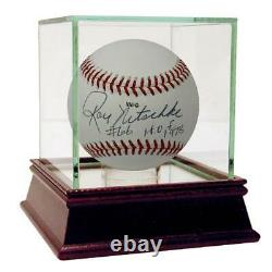 Ray Nietschke Signed Official League Baseball HOF and #66 Inscriptions JSA Auth