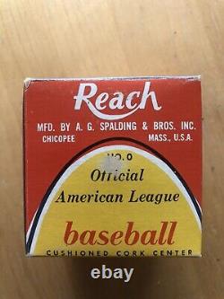 Reach official American League baseball in unopened box- Joseph Cronin