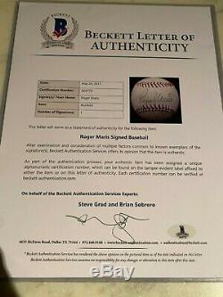 Roger Maris Signed Official League Baseball