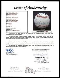 Roy Campanella Signed Official National League Baseball With Jsa Letter Coa