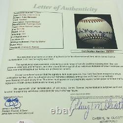 Rube Marquard Single Signed Official National League Feeney Baseball JSA COA