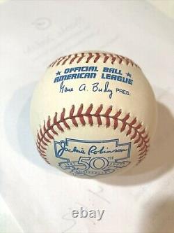 Rush Limbaugh signed Official American League Jackie Robinson Baseball