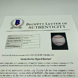 Sandy Koufax Signed Official National League Baseball Beckett COA