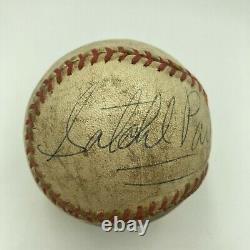 Satchel Paige Single Signed 1950's Official National League Baseball JSA COA