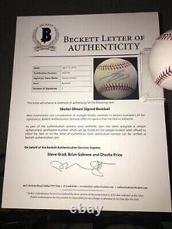 Shohei Ohtani Signed Official Major League Baseball Los Angeles Angels Beckett