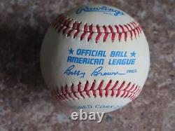 Signed Autographed Official Bobby Brown American League Baseball Judy Johnson