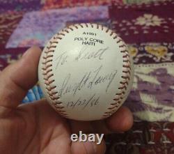 Signed Dwight Lowry Detroit Tigers 12-22-86 Wilson Official League Baseball