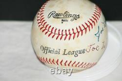 Smoky Joe Wood and Joe Wood Jr. Signed Rawlings Official League Baseball, JSA