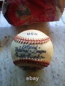 Spalding Brothers USN Official National League Ford C Frick Baseball World War 2