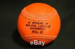 Spalding Charles O Finley Orange Baseball Official Prototype 0 American League