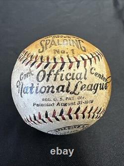 Spalding No 1 Official National League Ball Pie Traynor Max Carey Auto +Others