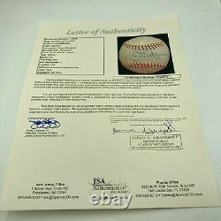Stunning Joe Dimaggio Signed 1955 Official Minor League Baseball JSA COA