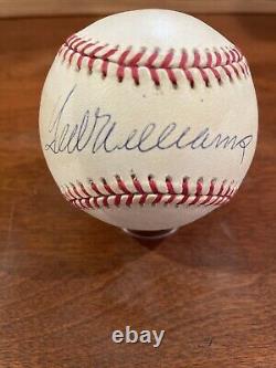 TED WILLIAMS SIGNED American League Official Baseball AUTOGRAPH Red Sox HOF