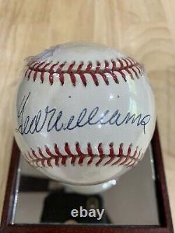 Ted Williams Signed Autograph Official American League Rawlings Baseball & Card