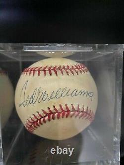 Ted Williams Signed Official American League Baseball Boston Red Sox HOF