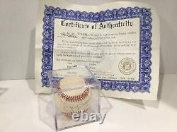 Tony Gwynn Autographed Official League Baseball MLB COA American Authentication