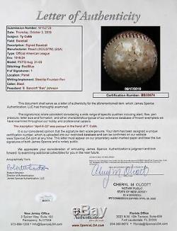 Ty Cobb Single Signed Official American League Baseball Dated 4-6-1922 JSA COA