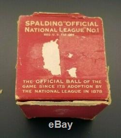 VINTAGE 1928-33 OFFICIAL SPALDING NATIONAL LEAGUE JOHN HEYDLER BASEBALL with BOX