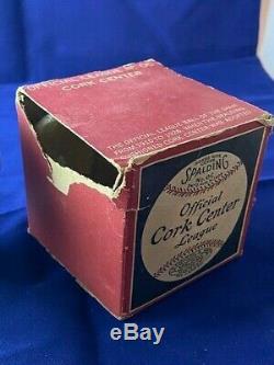 Vintage 1910-1920s Spalding Cork Center Official League Baseball with Box