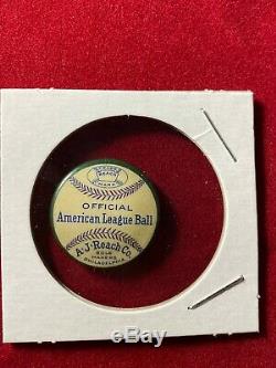 Vintage 1910's Set of 4 A. J. Reach & Co. Official League Ball Pinback Buttons