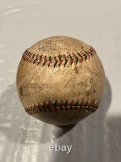 Vintage 1920/30s Goldsmith Official League Baseball Red Black Stitch Signed