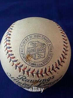 Vintage 1920's 30's Rawlings Official League Baseball 27 Innings Red/Black