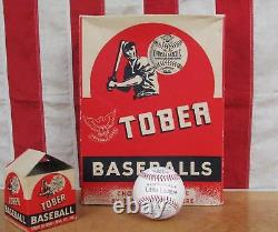 Vintage 1950s Tober Official Little League Baseball Original Retail Box (1) Ball