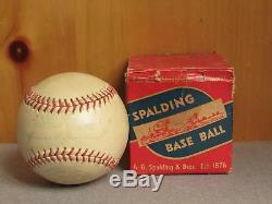 Vintage AG Spalding Official Eastern League Leather Baseball withBox New Old Stock