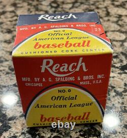 Vintage Reach/Spalding NO. 0 Official American League Joe Cronin Baseball/Sealed