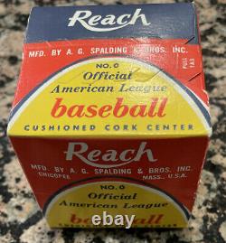 Vintage Reach/Spalding NO. 0 Official American League Joe Cronin Baseball/Sealed