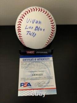 Vladimir Guerrero Jr SIGNED Official Major League Baseball PSA/DNA Coa Blue Jays
