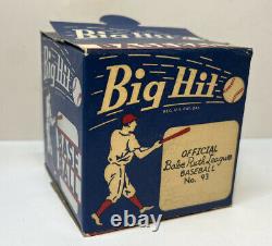 Vtg NOS 1950s Big Hit Official Babe Ruth League Baseball In Box Unopened Rare