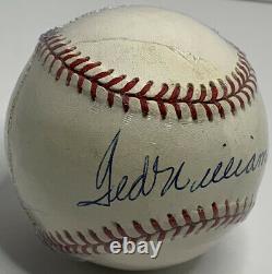 Vtg Ted Williams Signed Autograph Official American League Bobby Brown Baseball