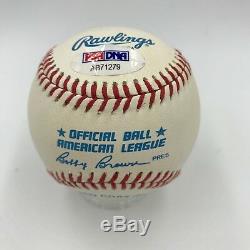 Whitey Ford Signed Autographed Official American League Baseball PSA DNA COA