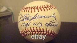 Willie Hernandez Autographed Official Major League Ball Signed 1984 Wsc Jsa Auth