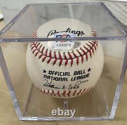 Willie Mays Autographed Baseball Official National League Rawlings PSA DNA