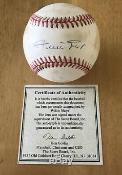 Willie Mays Signed Autographed Official National League Baseball San Francisco