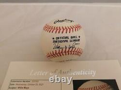 Willie Mays Signed / Autographed Official National League White Baseball JSA LOA