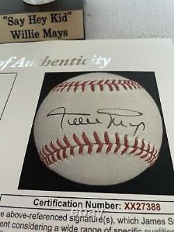 Willie Mays Signed Autographed Rawlings Official American League Baseball COA