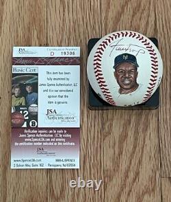 Willie Mays Signed Official National League Baseball Hand Painted JSA COA