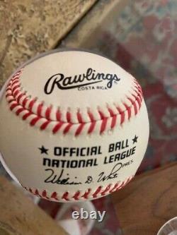 Willie Mays Signed Rawlings Official Ball National League/COA