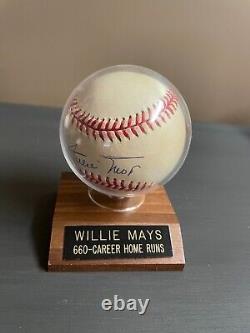 Willie Mays Signed Rawlings Official National League Baseball withCOA