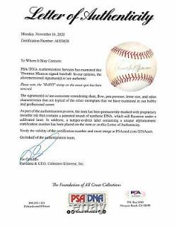 Yankees Thurman Munson Authentic Signed Official League Baseball PSA #AH03628